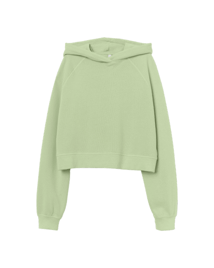 Light Green Cropped Hoodie